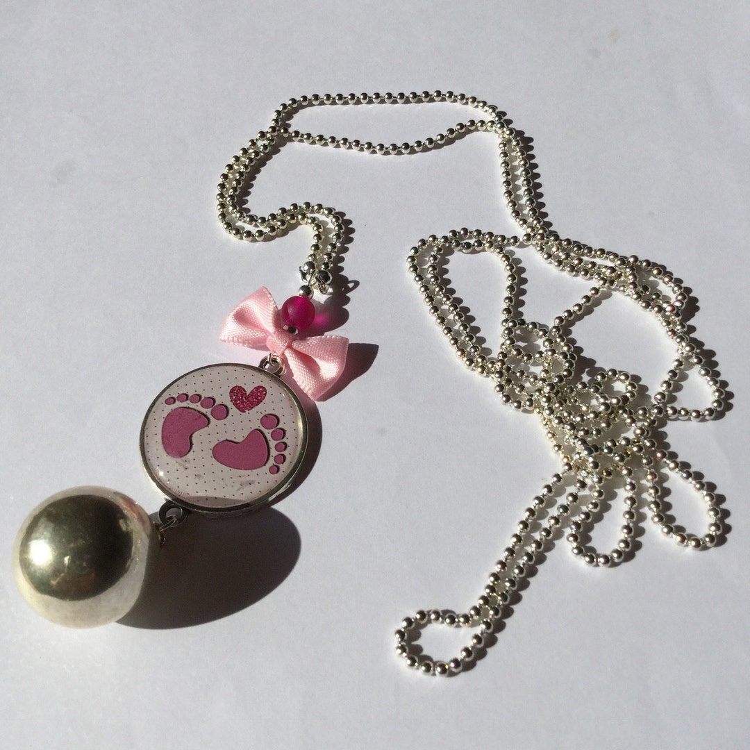 Bola Di Gravidanza Babylonia Goccia Placcata Argento V0605 | Gioiello Sonoro Per La Pancia In Gravidanza