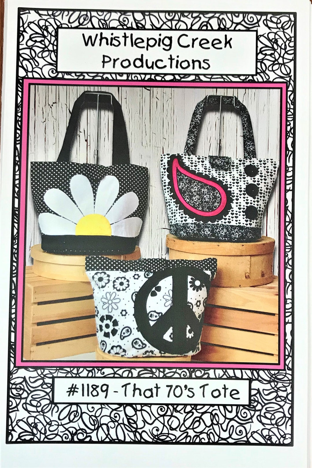 That 70's Tote Sewing Pattern by Whistlepig Creek Productions With 3 ...