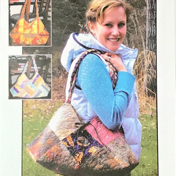 The Cross Town Carry Maggie's Bag Sewing Pattern Using Quilting Blocks