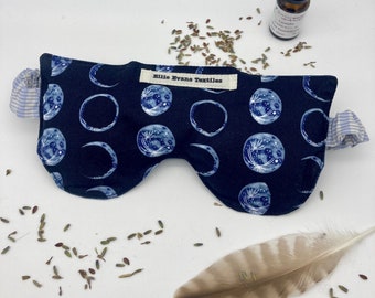 Weighted lavender & flaxseed sleep mask / removable cover weighted sleep mask/ Nature inspired sleep mask