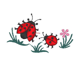 Ladybug Embroidery Design, Machine Embroidery File (Digital Download)