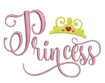 Princess Embroidery Design, Girl Fairy Tales (Instant Download)