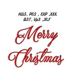 Merry Christmas,Embroidery Design ,Embroidery Designs, Machine Embroidery ,File Instant Download