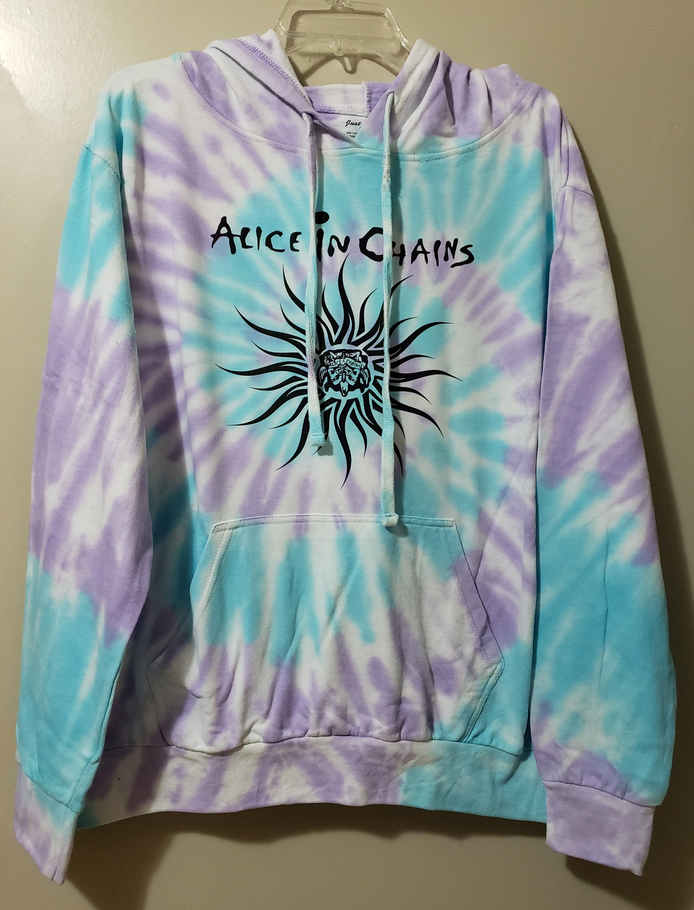 Alice in Chains Pullover Hoodie Sweatshirt. Spiral Tie Dye. Size Men s Extra Large. NEW. Rainbow Reflective Print. More Sizes Available Etsy
