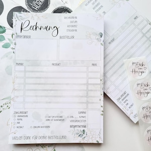 A5 fakturablock med karbonfri kopia | Fakturaskrivning för småföretag med karbonfri kopia, 50 ark, för företag, Etsy-butik, sömnad, kontorsmaterial