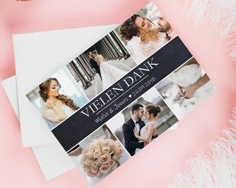 DANKESKARTE HOCHZEIT | Danksagung personalisiert individualisiert Foto Hochzeitspapeterie Wir sagen Danke Hochzeitskarte Fotokarte Gäste