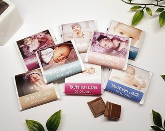 Papierki na czekoladki ze zdjęciem | Papierek | Czekolada | Upominek na imprezę | Chrzciny | Spersonalizowane | Spersonalizowane | Mini prezent Ritter Sport