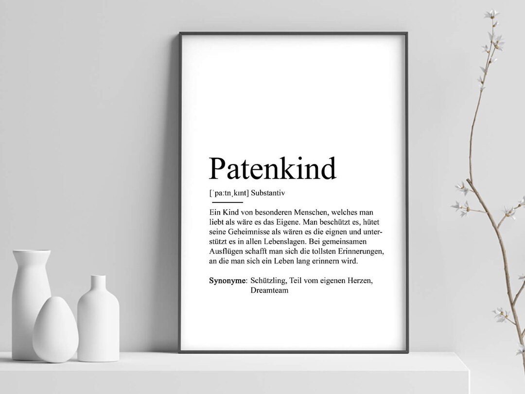 POSTER Godson Definition Gift Favorite Person Etsy