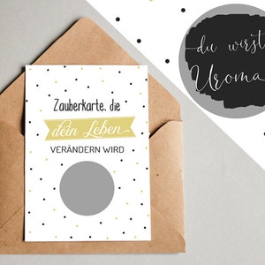 CARTE À GRATTER "Tu vas être arrière-grand-mère" | Annonce de grossesse Annonce cadeau Carte postale Bébé Grands-parents Annonce de grossesse