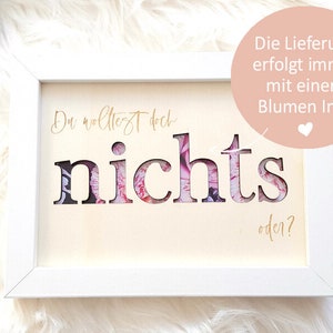 GELDGESCHENK RAHMEN NICHTS Hochzeit Geld schenken Geschenk Geschenkidee Geburtstag Weihnachten Gravur Bild 3