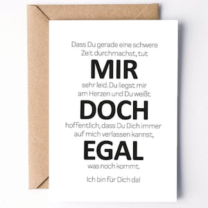 KARTE "Mir doch egal" Skandalös | Aufmuntern Krebskämpfer Kämpfer Scheidung Krankheit Trennung Schwere Zeit Mutmacher Freundin Krebs