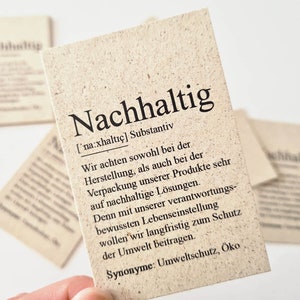 NACHHALTIG DEFINITION | Bestellung Bedanken Thank you Karte Handgemacht mit Liebe Verpacken Kleinunternehmer Selbstständig Verpackungsliebe