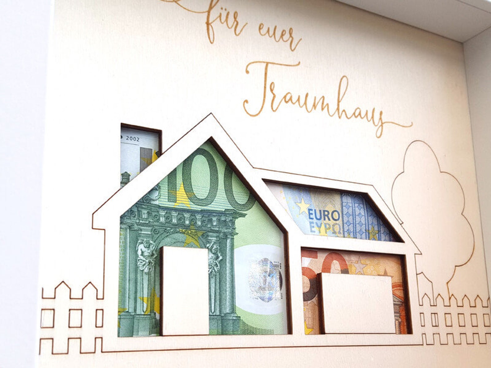 GELDGESCHENK RAHMEN TRAUMHAUS Hochzeit Hausbau Etsy