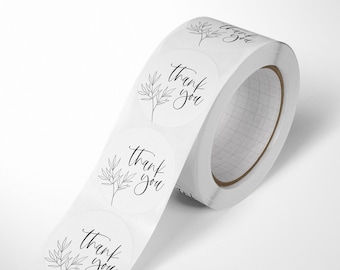 AUFKLEBER THANK YOU | Sticker Verpacken Handmade Paketaufkleber Packaging Dankesticker Etikett Geschenkverpackung Geschenkanhänger With Love
