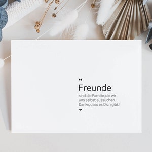 Postkarte "Freunde" Statement | Geschenk beste Freundin Geburtstag Trauzeugin Patentante Herzensmensch Lieblingsmensch Freunde Bedanken