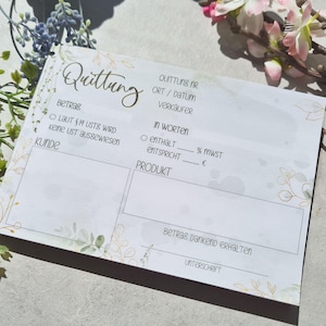 Kvittoblock A6 med karbonfri kopia, 100 ark | Fakturaskrivning för småföretag med karbonfri kopiering för företag Etsy-butiker, sömnad, kontorsmaterial