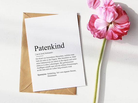 KARTE PATENKIND Geschenk Lieblingsmensch Etsy