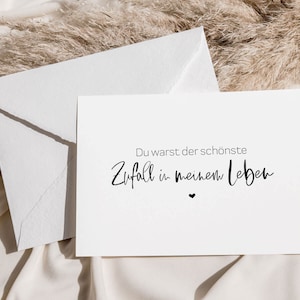 Postal "Coincidencia" Declaración | Aniversario Día de San Valentín Boda Aniversario de bodas Regalo Cosita Amor Compromiso La coincidencia más hermosa