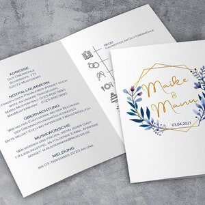 EINLADUNG HOCHZEIT | Hochzeitseinladung | Einladungskarte | Hochzeitskarten | Hochzeitspapeterie | Klappkarte