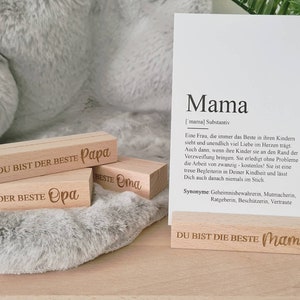 PORTA-CARTÃO "Melhor Família" | Cartão postal de madeira cartão de felicitações definição mãe pai avó vovô presente ideia presente natal aniversário dia das mães