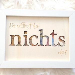 GELDGESCHENK RAHMEN "NICHTS" | Hochzeit | Geld schenken | Geschenk | Geschenkidee | Geburtstag | Weihnachten | Gravur
