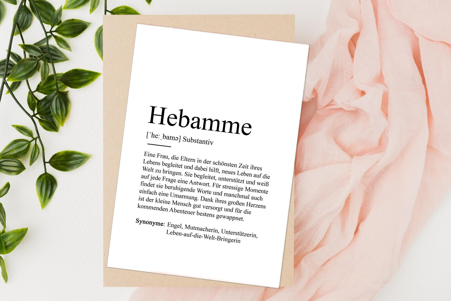 KARTE HEBAMME Bedanken Geschenk Ankündigung | Etsy KARTE HEBAMME Bedanken Geschenk Ankündigung | Etsy