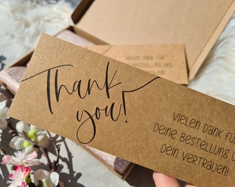 THANK YOU CARD Kraft Paper | Order Thank You Card Handmade Love Packaging Small Business Owner Eco Friendly Packaging Love