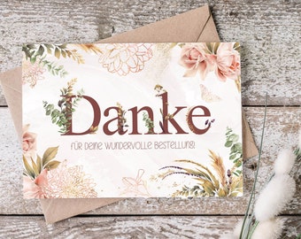 DANKESKARTE AutumnChill | Bestellung Bedanken Thank you Karte Handgemacht Liebe Verpacken Kleinunternehmer Selbstständig Verpackungsliebe