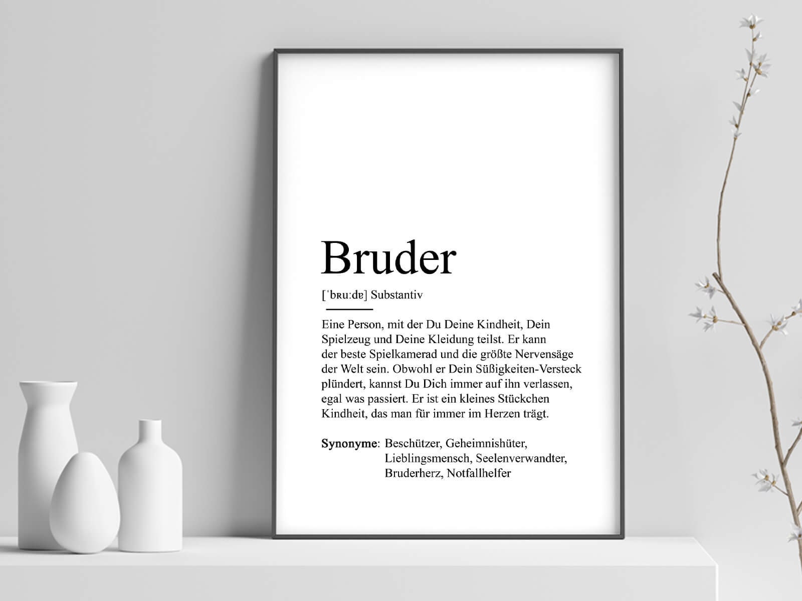 Poster BRUDER Bedanken Bruderherz Geschenk Etsy