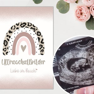 MAP ULTRASONE BEELDEN Regenboog | Zwangerschap Geboorte Geheugenmap Zwangere baby Babyshower Anticipatie Moederopslag