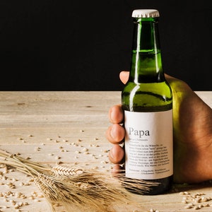 Bier-Flaschenbanderole Papa Definition Vatertag Geschenk Überraschung Geschenkidee Kleinigkeit Bierpräsent Biergeschenk Lustig Originell Bild 3