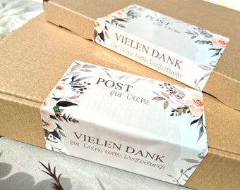 VERPACKUNGSBANDEROLE ROSEN | Sticker Verpacken Handmade Packaging Dankesticker Geschenkverpackung Aufkleber Liebe Verpackungsliebe