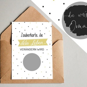 CARTE À GRATTER "Tu vas être grand-mère" | Annonce de grossesse Annonce cadeau Carte postale Bébé Grands-parents Annonce de grossesse