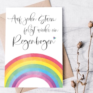 KARTE "Regenbogen" | Verkündung | Ankündigung | Baby | Schwangerschaft | Folgewunder | Regenbogenbaby | Schicksal | Schicksalsschlag