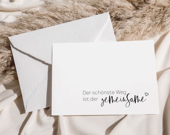 Postkarte "Der schönste Weg ist der gemeinsame" Statement | Verlobung Jahrestag Valentinstag Hochzeit Hochzeitstag Geschenk Kleinigkeit