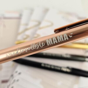 Balpen "meest fantastische MOM" | Kulli Moederdag Cadeau Klein Iets Thuiskantoor Gouden Pen Dagboek Schrijfplanner Rose Goud Noble