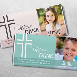 SCHOKOLADENBANDEROLE | Banderole Schokolade Danksagung Dankeschön Gastgeschenk Taufe Kommunion Konfirmation Bedanken Kleinigkeit