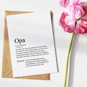 CARTE « GRAND-PÈRE » Définition | Merci meilleur grand-père grand-père cadeau annonce bébé grossesse anticipation anniversaire grands-parents arrière-grand-père