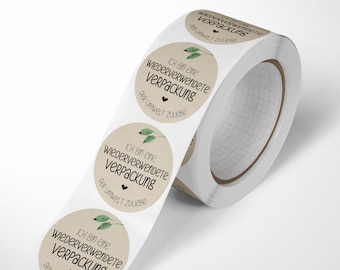 Grass paper STICKERS Environmental protection | Sticker packaging Handmade package stickers Packaging Thank you stickers Label Reused packaging