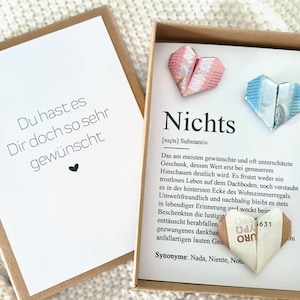 Geschenkschachtel "NICHTS" Definition | Geburtstag Geld schenken lustiges Geschenk Geschenkidee Nichts gewünscht Weihnachten