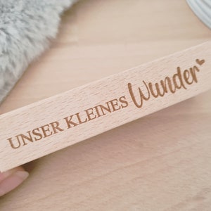 KARTENHALTER "kleines Wunder" | Holz Postkarte Grußkarte Definition Schwangerschaft Geschenk Geschenkidee Weihnachten Geburtstag Schwanger