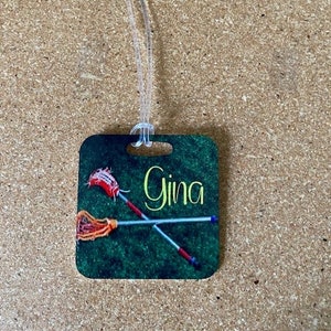 Lacrosse/Lacrosse Team/Lacrosse Player/ Sports Team Personalized Luggage Tag/Bag Tag