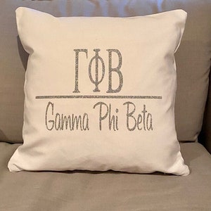 Gamma Phi Beta 18x18 Sorority Pillow/Gamma Phi Beta Bid Day Gift/Gamma Phi Beta Pillow