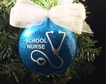 The Nurse is on her way Hero Snowflake Merry Christmas 2019 Ornament Gift RN NP