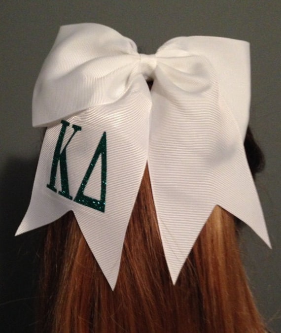 Personalized Kappa Delta Sorority Grosgrain Hair Bow With  display picture 3