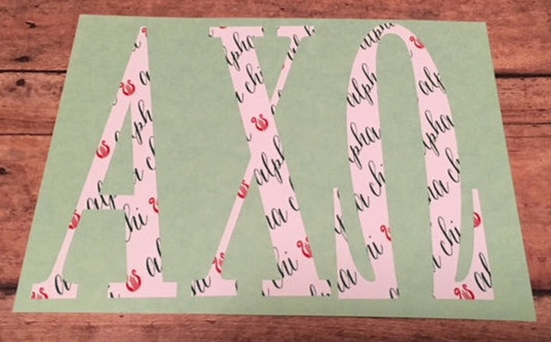 Alpha Chi Omega Pattern Vinyl Sorority Decal Car - Etsy