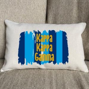 Kappa Kappa Gamma Linen Pillow/Kappa Kappa Gamma Gift/Kappa Kappa Gamma Pillow/Kappa Kappa Gamma Sorority Pillow
