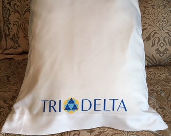 Delta Delta Delta/Tri Delta Sorority Standard Pillowcase