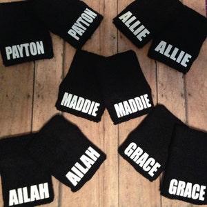 Personalized 4&quot; Gymnastics/Sports Wristbands One Set - 2 Pair  Lots of Colors to Pick From