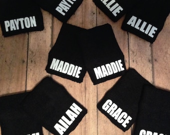 Personalized 4" Gymnastics/Sports Wristbands One Set - 2 Pair  Lots of Colors to Pick From